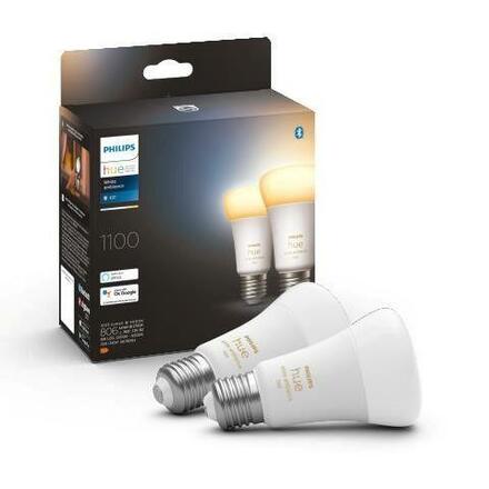 Hue Bluetooth LED White Ambiance set 2ks žárovek Philips 8719514291256 E27 A60 8W 1100lm 2200-6500K stmívatelné