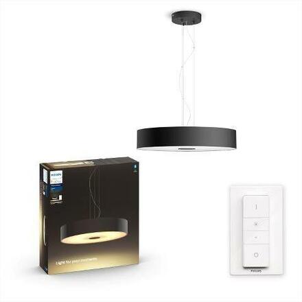 Hue LED White Ambiance Závěsné svítidlo Philips Fair BT 8719514341296 39W 3000lm 2200-6500K 24V, černé s dálkovým ovladačem a Bluetooth