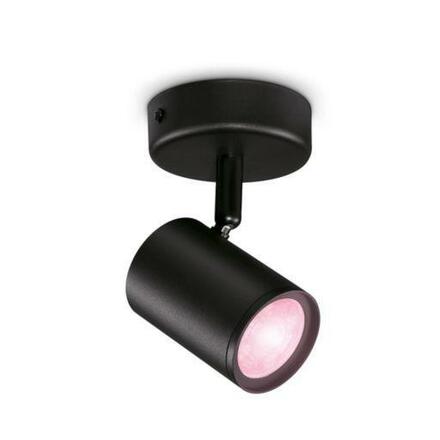 Philips Stropní bodové svítidlo WiZ IMAGEO 8719514551930 LED GU10 4,9W 345lm 2200-6500K RGB IP20 CRI90 černé, stmívatelné