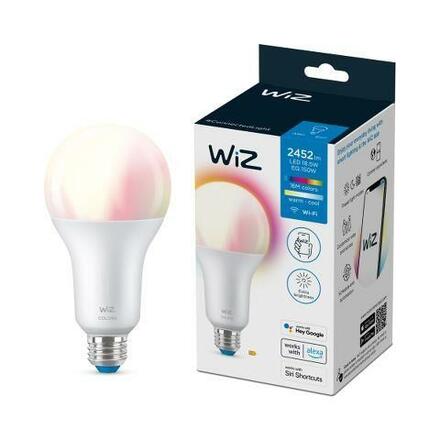 WiZ LED žárovka E27 A80 18,5W (150W) 2452lm 2200-6500K RGB IP20, stmívatelná