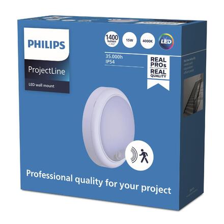 Philips LED nástěnné svítidlo Projectline rnd 1400lm 4000K pohybový senzor IP54