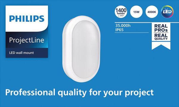 Philips LED nástěnné svítidlo Projectline oval 1400lm 4000K IP65