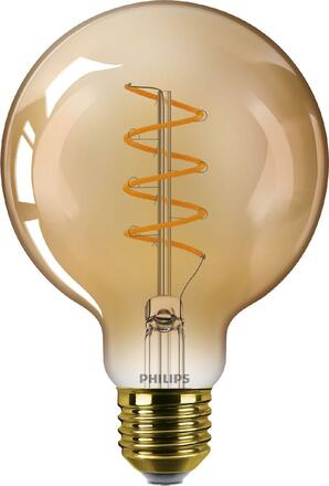 Philips LED filament žárovka E27 G95 5,5W (40W) 470lm 2200K stmívatelná, jantarová