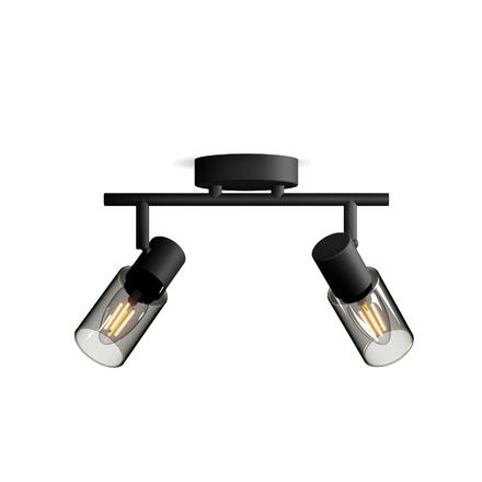 Philips Palms bodové svítidlo 2x E14 25W bez zdroje 27,5cm IP20, černé
