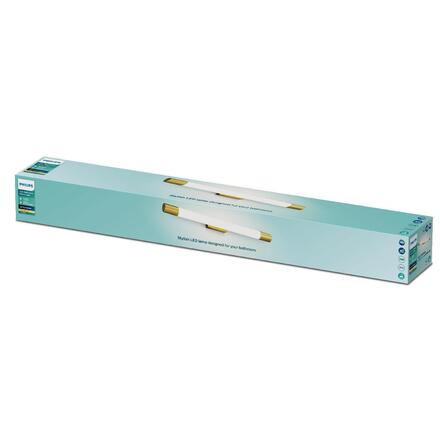 Philips Rover koupelnové nástěnné svítidlo LED 10W 900lm 2700K nestmívatelné 63cm zaoblené IP44, mosazné