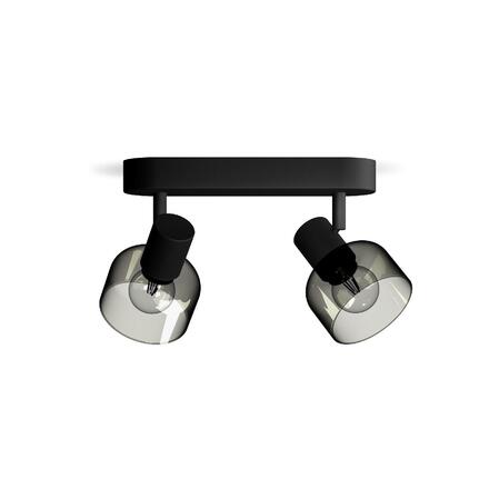 Philips Sleet bodové svítidlo 2x E14 25W bez zdroje 24cm IP20, černé