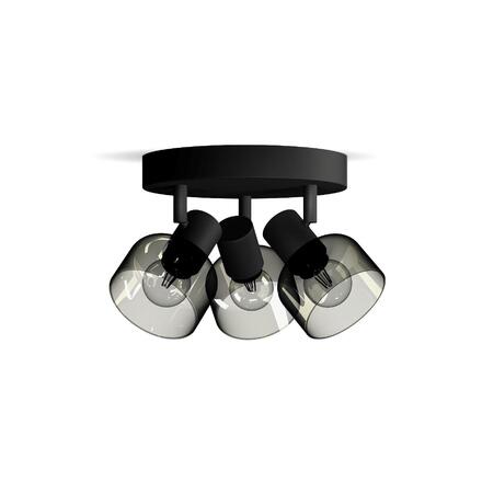 Philips Sleet bodové svítidlo 3x E14 25W bez zdroje 20cm kulaté IP20, černé