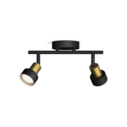 Philips Conduit bodové svítidlo 2x GU10 5W bez zdroje 27,5cm IP20, černé/zlaté
