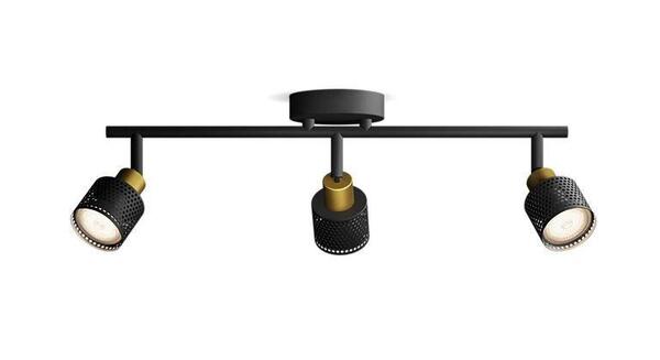 Philips Niall bodové svítidlo 3x GU10 5W bez zdroje 48,5cm IP20, černé