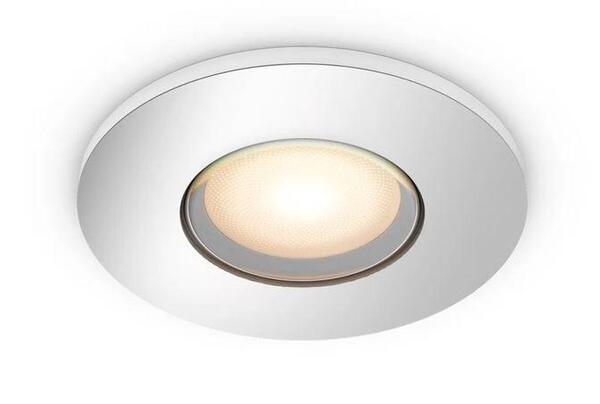Philips Hue WA Adore koupelnové zápustné svítidlo 1x GU10 LED 4,2W 400lm 2200-6500K 9cm kulaté IP44, chrom