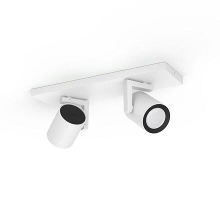 Philips Hue 50622/31/P7 Hue WACA Argenta bodové LED svítidlo GU10 2x5,7W 350lm 2000-6500K RGB IP20 bílá