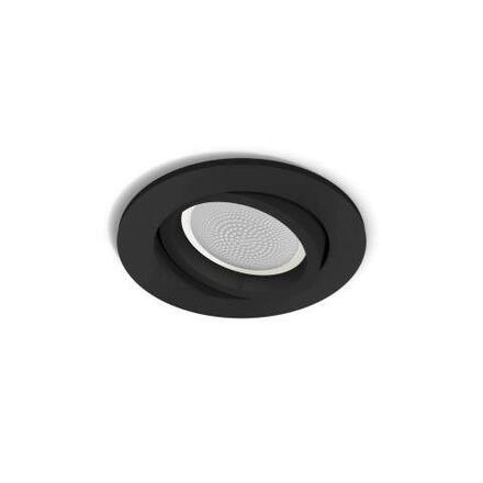 Philips Hue WACA Centura podhledové LED svítidlo GU10 5,7W 350lm 2000-6500K RGB IP20 kulaté, černé