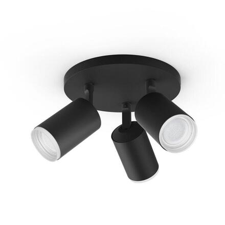 Philips Hue 50633/30/P7 Hue WACA Fugato bodové LED svítidlo 3x GU10 5,7W 350lm 2000-6500K RGB IP20 černá