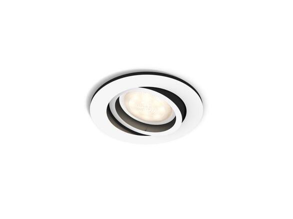 Philips Hue WA Milliskin zápustné LED svítidlo 1xGU10 4,2W 400lm 2200-6500K 9cm kulaté IP20, bílé