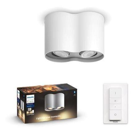 Philips Hue WA Pillar bodové LED svítidlo GU10 2x5W 350lm 2200-6500K IP20 bílá + ovladač
