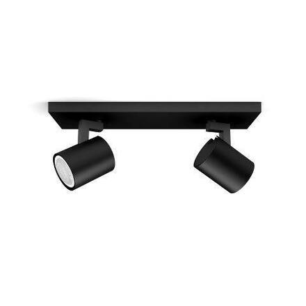Philips Hue WA Runner bodové LED svítidlo GU10 2x5W 350lm 2200-6500K IP20 černá +ovladač