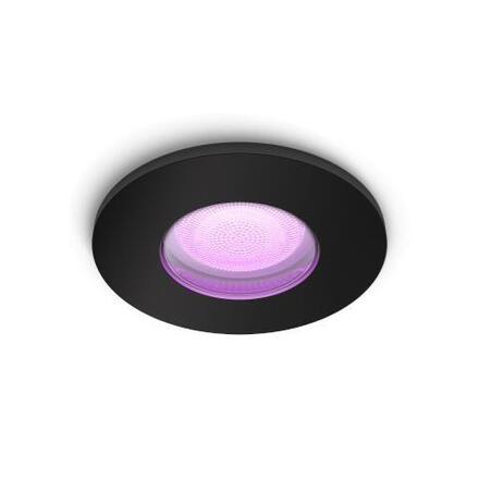 Philips Hue WACA Xamento podhledové LED svítidlo 1x GU10 5.7W 350lm 2000-6500K RGB IP44, černé