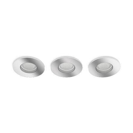 Philips Hue WACA Xamento podhledové LED svítídlo 3x GU10 5.7W 350lm 2000-6500K RGB IP44, chrom
