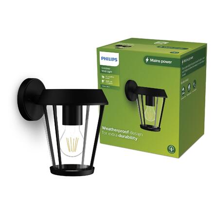 Philips Sunera venkovní nástěné svítidlo E27 max. 1x25W bez zdroje IP44, černé