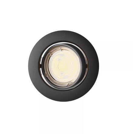 Philips Peridot Rec Kit Rd zapuštěné svítidlo kulaté 7W, AC 220-240, IP20, černá
