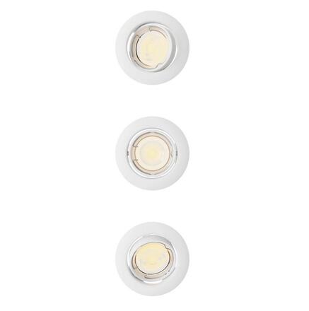 Philips Peridot Rec Kit Rd zapuštěné svítidlo kulaté 7W, AC 220-240, IP20, (3 ks), bílá