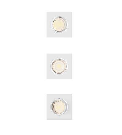 Philips Peridot Rec Kit Sq zapuštěné svítidlo hranaté 7W, AC 220-240, IP20, (3 ks), bílá