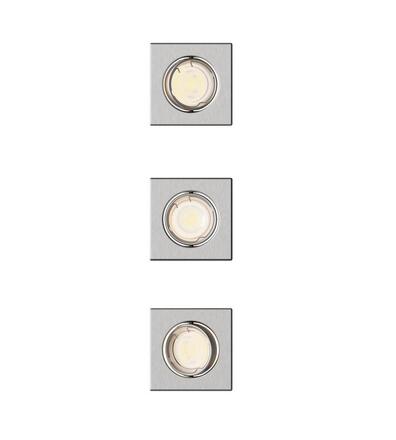 Philips Peridot Rec Kit Sq zapuštěné svítidlo hranaté 7W, AC 220-240, IP20, (3 ks), nikl