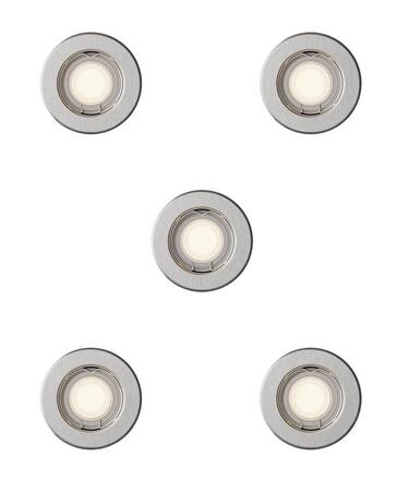Philips Peridot Rec Kit Rd zapuštěné svítidlo kulaté 7W, AC 220-240, IP20, (5 ks), nikl