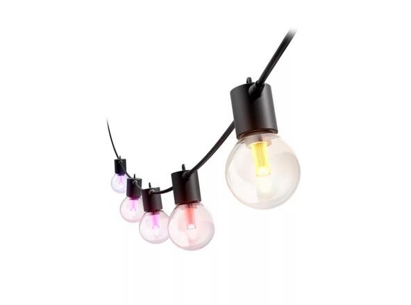 Philips Hue Festavia Globe prodloužení - venkovní řetěz, 14m, 20 žárovek, černý 1000-20000K RGB