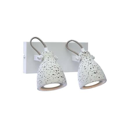 ACA Lighting nástěnné bodové svítidlo 2XGU10 bílá terrazzo 23X15X18CM DINO AR1822W23WT