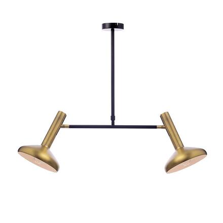 ACA Lighting závěsné svítidlo 2XE27 černá+ mosaz 69X20XH92CM SHERLOCK AR4182P69BB