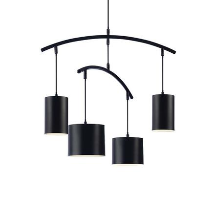 ACA Lighting závěsné svítidlo LED 4XE27 kov černá+kůže D60XH150CM ESCALA DCR39219