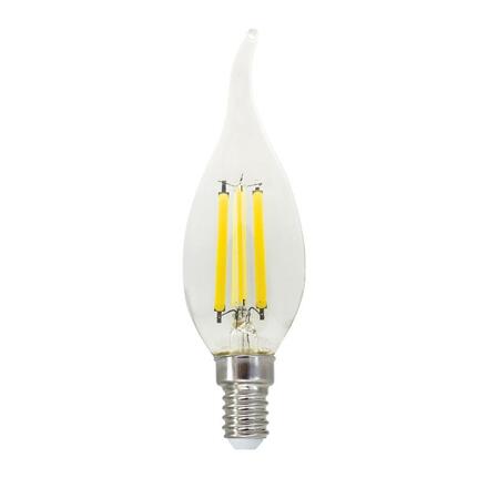 ACA Lighting LED FILAMENT E14 C35 s plamínkem 6W 2700K 230V AC 760lm RA80 FLAM6WWTIP