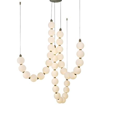 ACA Lighting závěsné svítidlo LOLLY LED 54W 4000lm 3000K IP20 zlatý hliník + akryl HM238LEDP36