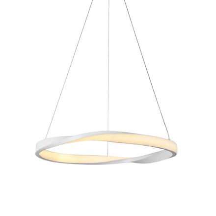 ACA Lighting závěsné svítidlo HARMONY LED 32W 2500lm CCT IIP20 bílý kov + akryl HM24LEDP60WHCCT