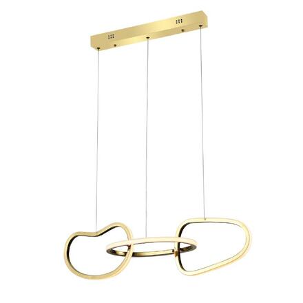 ACA Lighting závěsné svítidlo RING LED 42W 3300lm CCT IP20 zlatá nerez ocel + akryl HM88LEDP3GDCCT