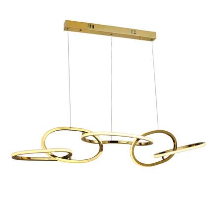 ACA Lighting závěsné svítidlo RING LED 72W 5700lm CCT IP20 zlatá nerez ocel + akryl HM88LEDP5GDCCT