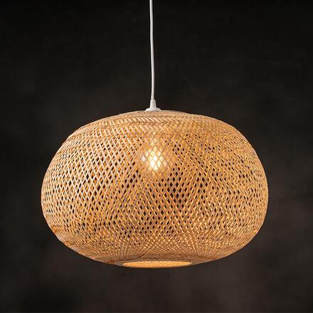 ACA Lighting závěsné svítidlo SYMI 1xE27 bambus HX477P