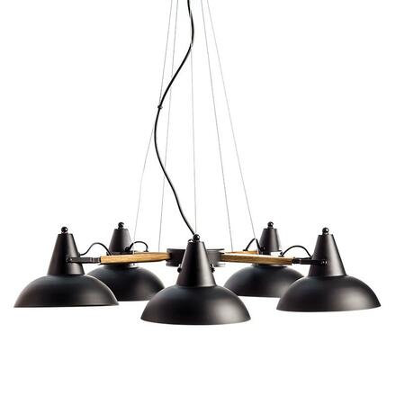ACA Lighting Vintage závěsné svítidlo KS2025P5BK
