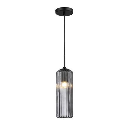 ACA Lighting závěsné svítidlo FAME černé sklo a kov IP20 1xE27 LT19P1BK