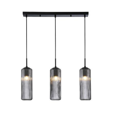 ACA Lighting závěsné svítidlo FAME černé sklo a kov IP20 3xE27 LT19P3BK