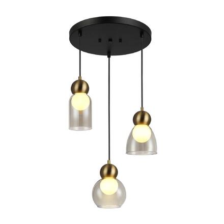 ACA Lighting závěsné svítidlo JULIETTE mosaz a sklo IP20 3xE27 LT38233PCB