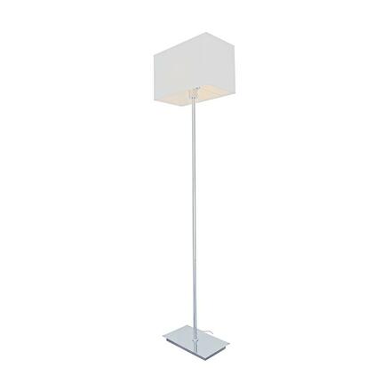 ACA Lighting stojací lampa chrom kov 1XE27 bílý kabel hranatá základna H123cm bez stínítka MIX&MATCH MF15018CHW