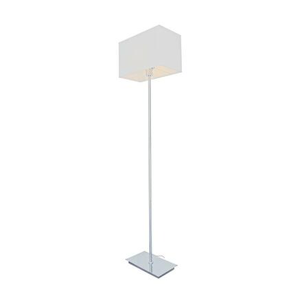 ACA Lighting stojací lampa chrom kov 1XE27 bílý kabel hranatá základna H123cm bez stínítka MIX&MATCH MF15018CHW