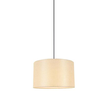 ACA Lighting závěsné svítidlo CLIFF béžové textilní stínítko 1xE27 MP21858