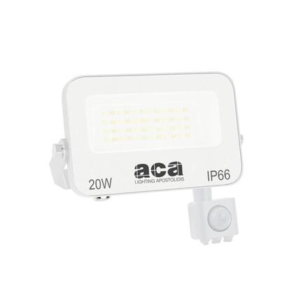 ACA Lighting LED SMD bílý reflektor s pohybovým čidlem 20W 3CCT 2000lm 185-260V Ra80 IP66 N20CCTWS