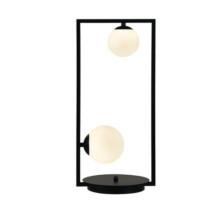 ACA Lighting stolní lampa 2xG9 QUADRO černá + bílá 25X12X54CM OD91252TB