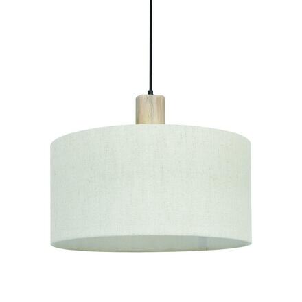 ACA Lighting závěsné svítidlo 1XE27 CHIOS krémová textil+dřevo D45XH140CM TF20861PC