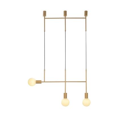 ACA Lighting závěsné svítidlo 3XE27 zlatá kov 64X4X110CM KYOTO TNK853P64GD