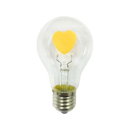 ACA Filament LED žárovka A60 2W E27 Heart vlákno ve tvaru srdce